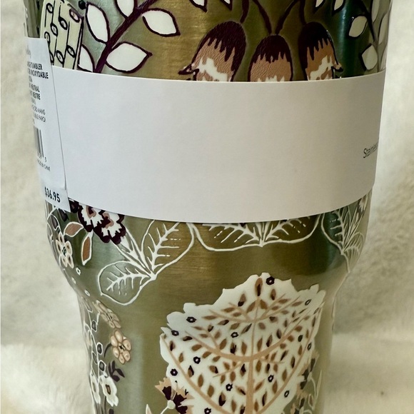 New Vera Bradley Gold and White and Gold Floral Large Tumbler - Picture 3 of 11